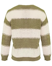Stripe Tape Yarn Pullover