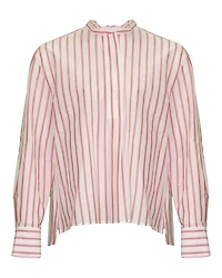 Striped Cotton Voile Blouse