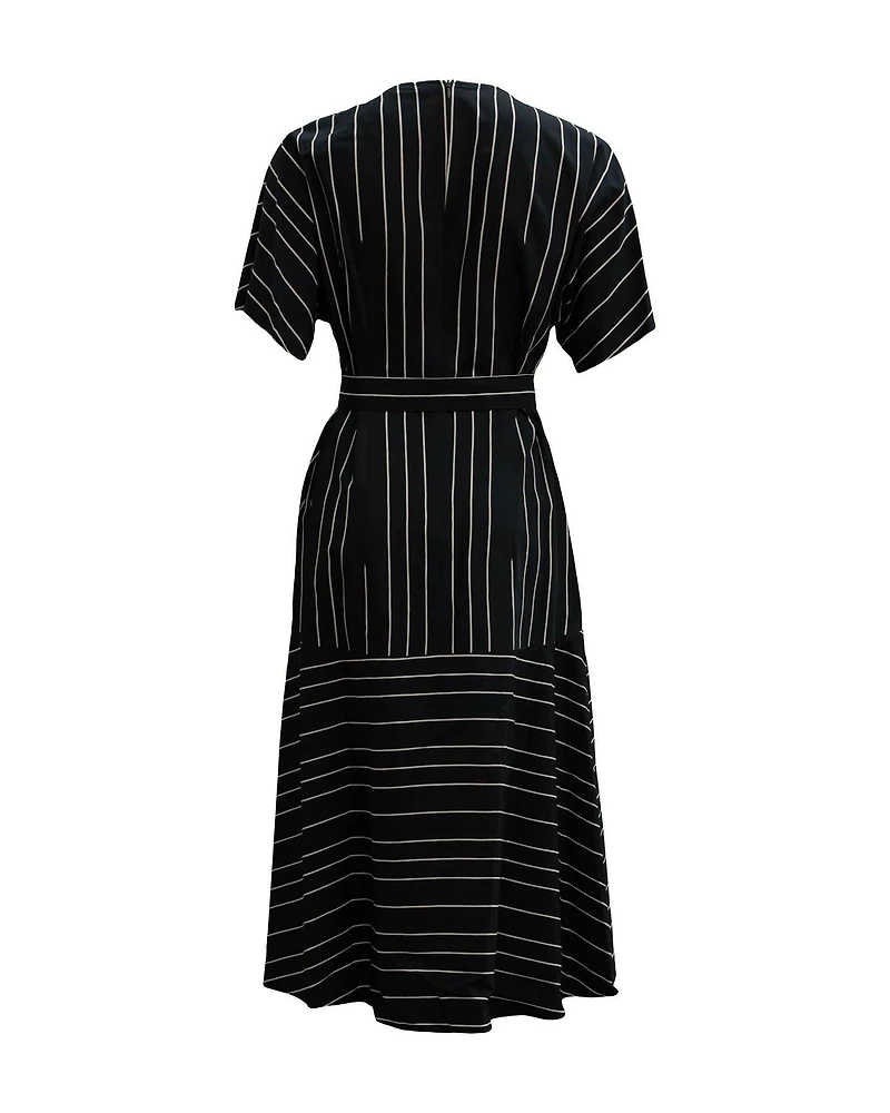 Striped Short Sleeve Dress