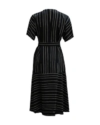 Striped Short Sleeve Dress