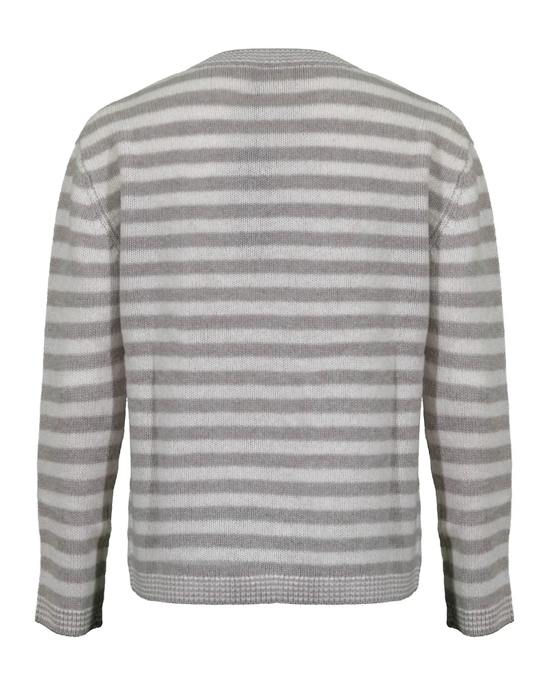 Striped Wool Blend Pullover