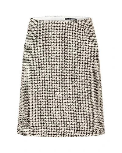 Tweed Contrast Knit Pencil Skirt
