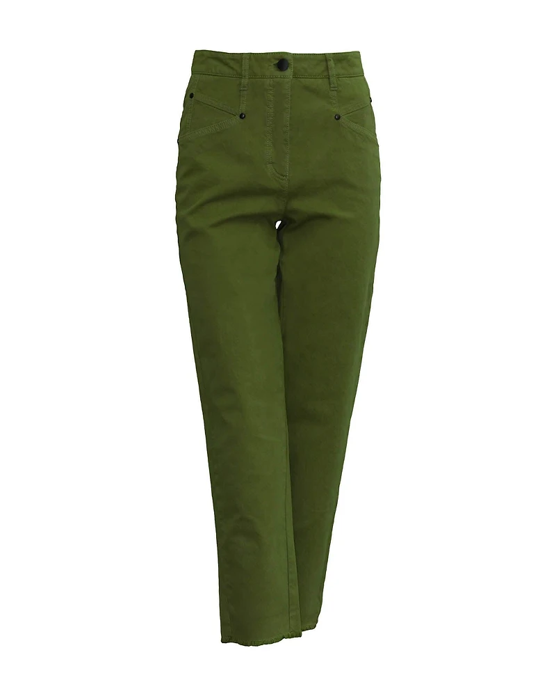 Twill Boyfriend Ankle Pants