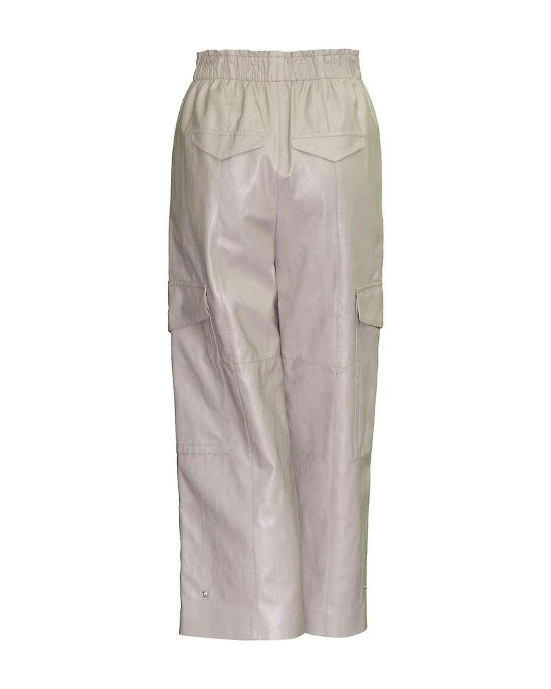 Vegan Leather Cropped Pants