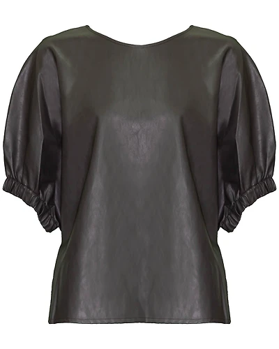 Vegan Leather Top