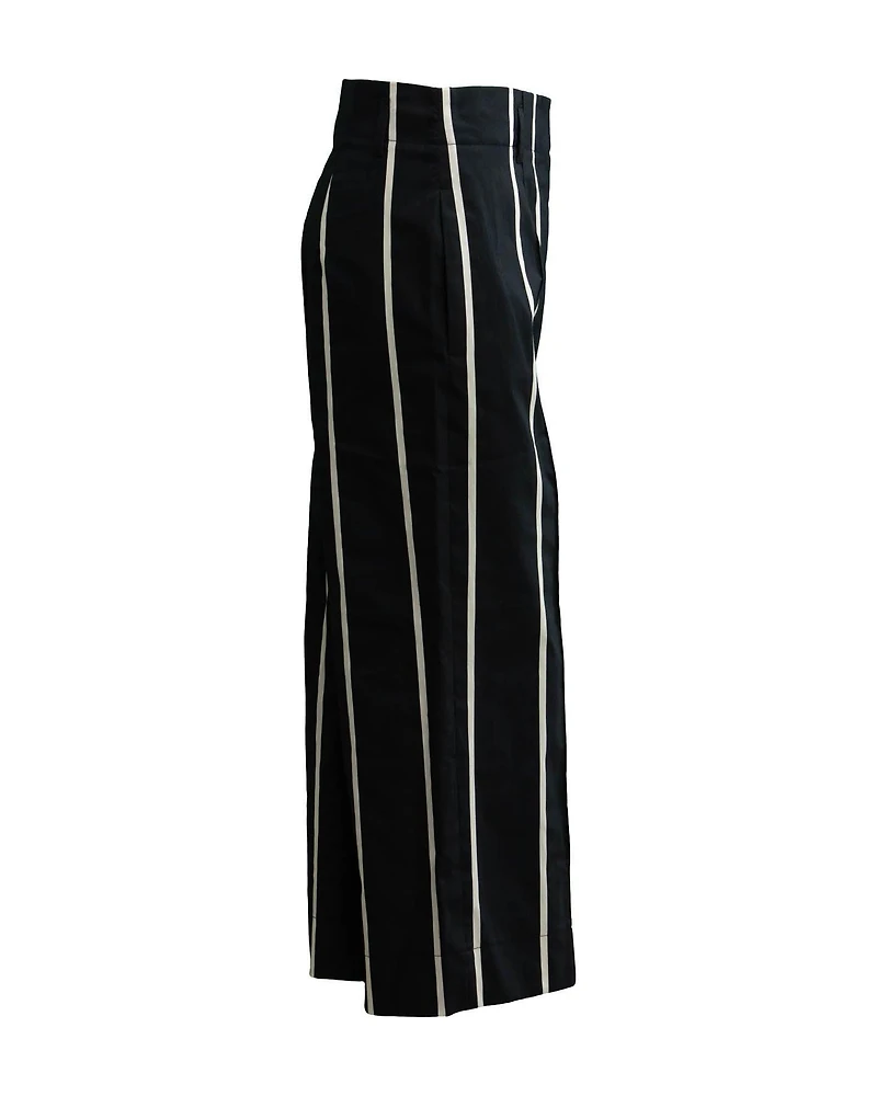 Vertical Stripe Cropped Pant