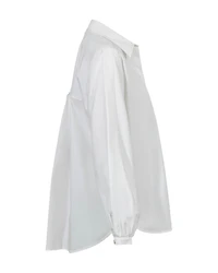 White Cotton Poplin Blouse