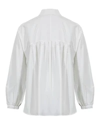 White Cotton Poplin Blouse