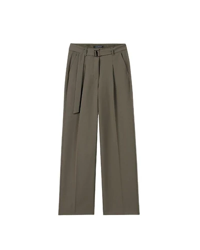 Wide Leg Pants With Pleats