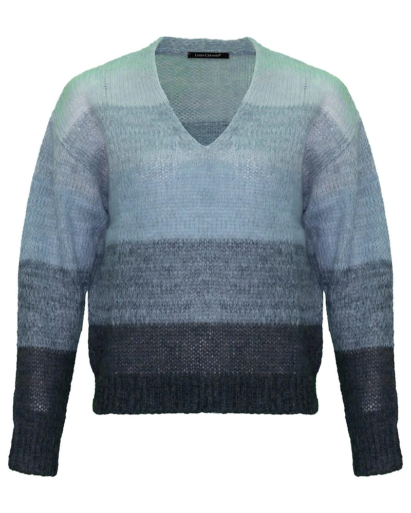 Wide Stripe Knit Pullover
