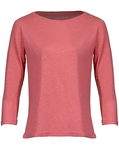 Linen Stretch Boatneck Top