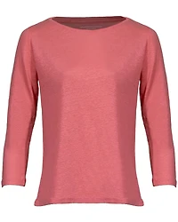 Linen Stretch Boatneck Top