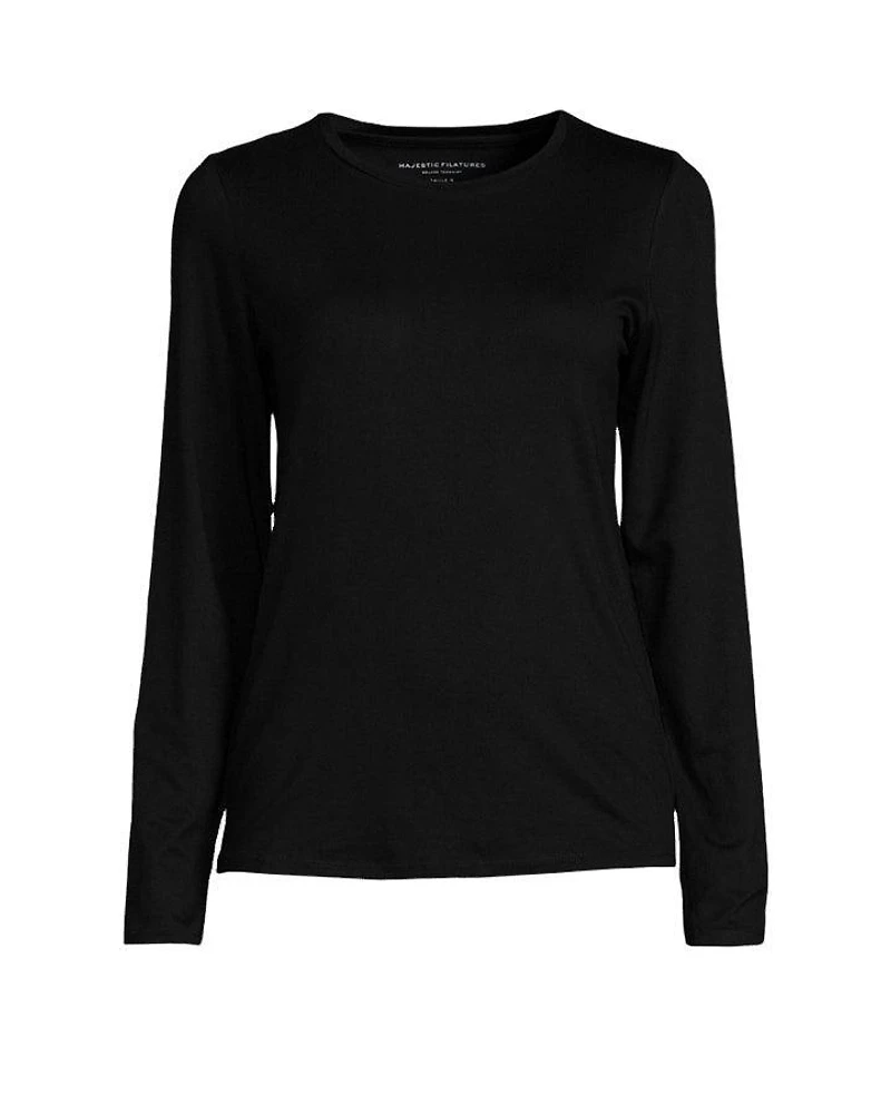 Majestic Soft Touch Crew Neck Long Sleeve Tee