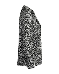Soft Touch Animal Print Henley Shirt
