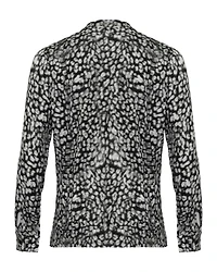 Soft Touch Animal Print Henley Shirt