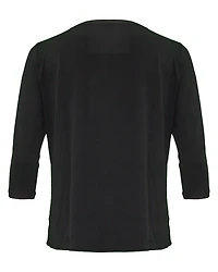 Soft Touch Round Neck Top Black
