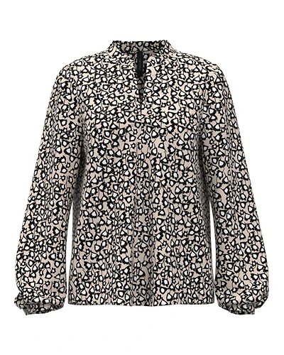Abstract Floral Print Blouse