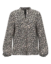 Abstract Floral Print Blouse