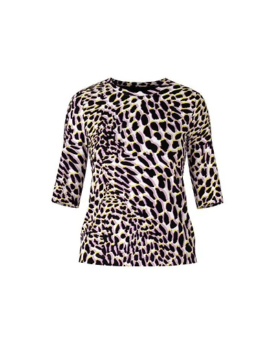 Marc Cain Animal Print Rib Tee