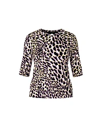 Marc Cain Animal Print Rib Tee