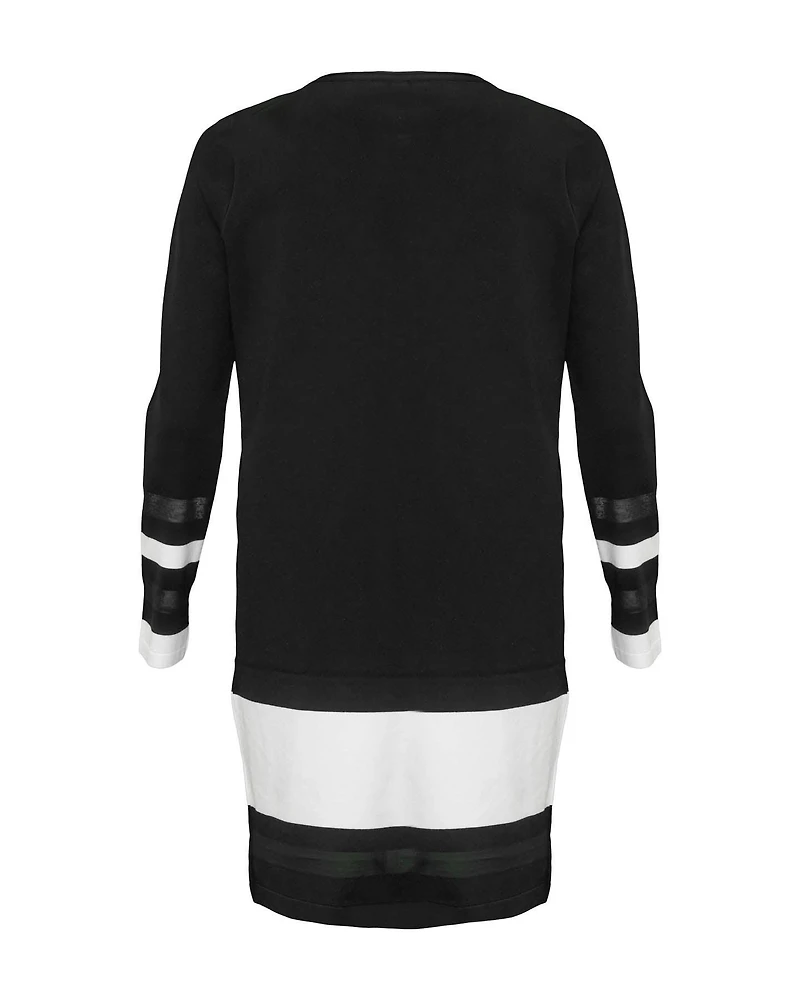 Black and White Knit Dress