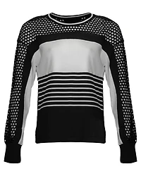 Black and White Mesh Top