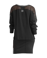 Black and White Mesh Top