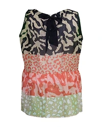 Block Pattern Sleeveless Top
