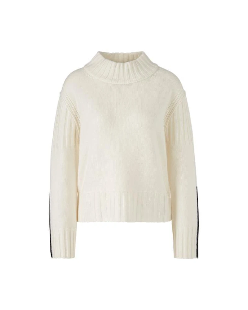 Cashmere Blend Funnel Neck Sweater Off White