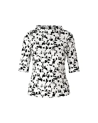 Marc Cain Elephant Print Boatneck Tee