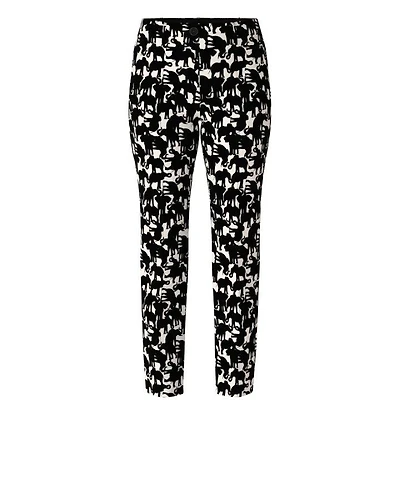 Marc Cain Elephant Print Cropped Pants