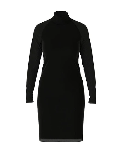 Marc Cain Fitted Mesh High Neck Dress