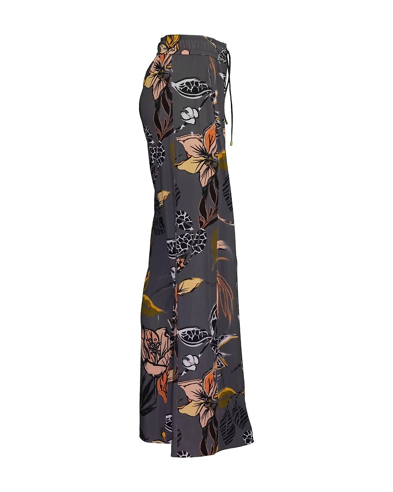 Floral Print Jersey Pants