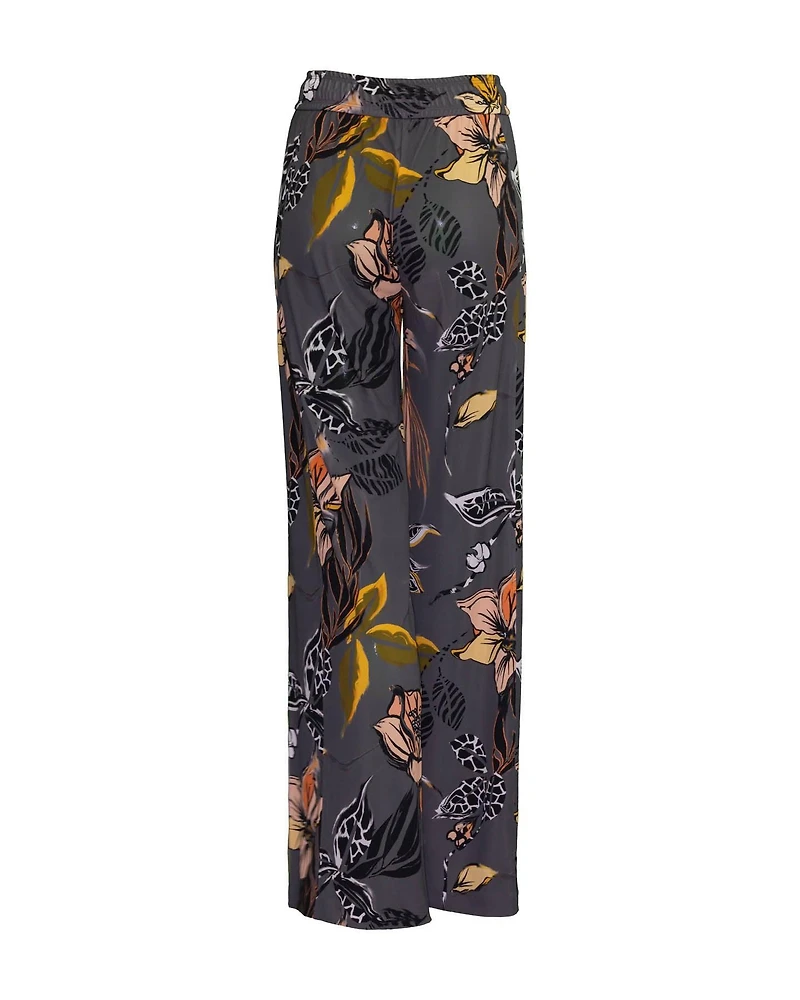 Floral Print Jersey Pants