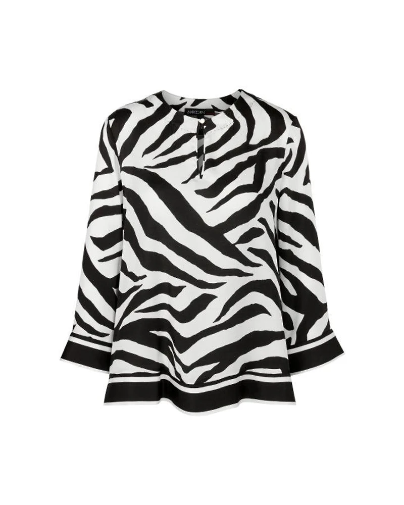 Marc Cain Flowy Zebra Print Blouse