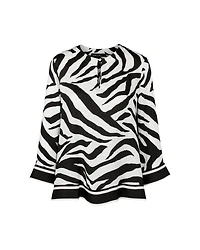 Marc Cain Flowy Zebra Print Blouse