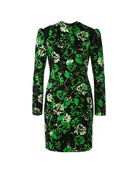 Green Floral Print Dress