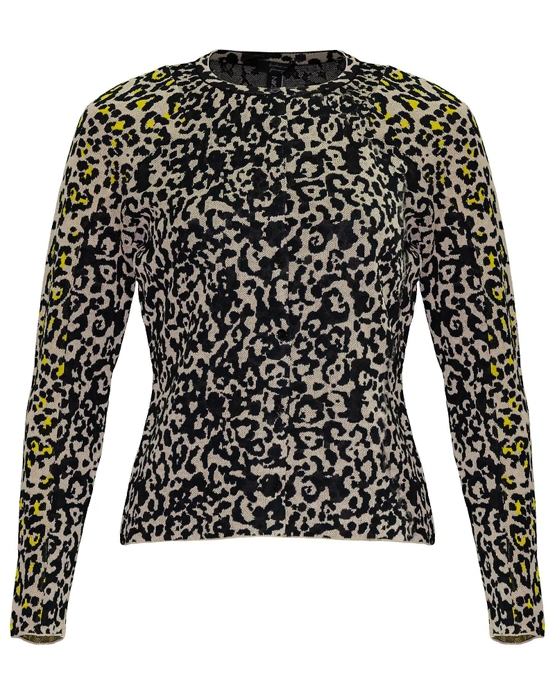 Jacquard Print Cardigan