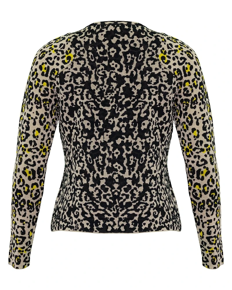 Jacquard Print Cardigan