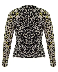 Jacquard Print Cardigan