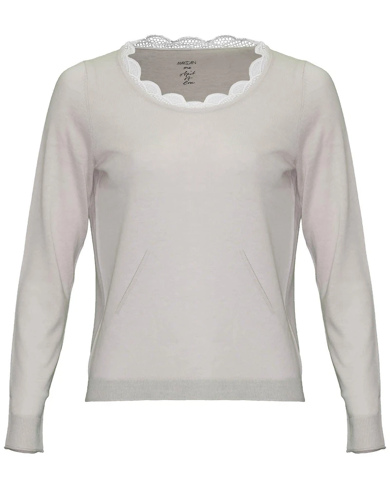 Lace Trim Pullover
