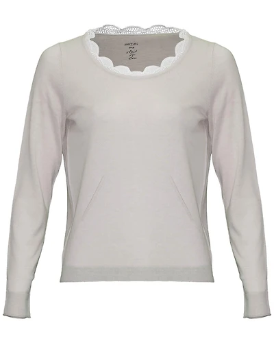 Lace Trim Pullover