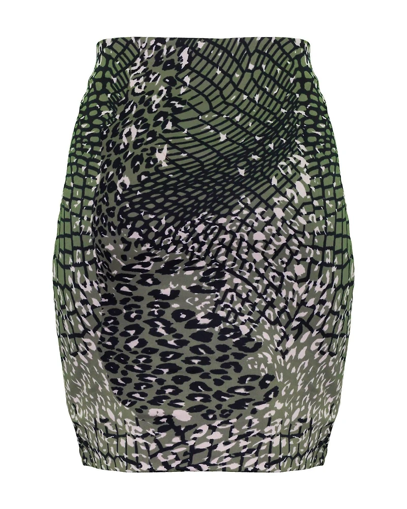 Leo Mesh Print Skirt