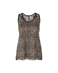 Marc Cain Leopard and Lace Tank Top