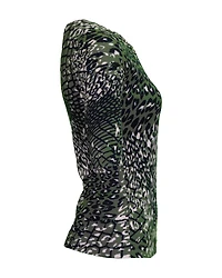 Mesh Leopard Print T-Shirt