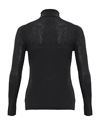 Metallic Trim Wool Blend Pullover