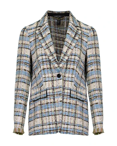 Oversized Tweed Plaid Blazer