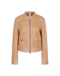 Marc Cain Perforated Leather Zip Jacket