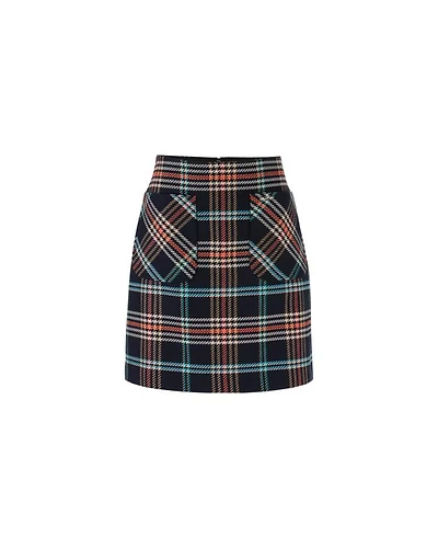 Marc Cain Plaid Mini Skirt