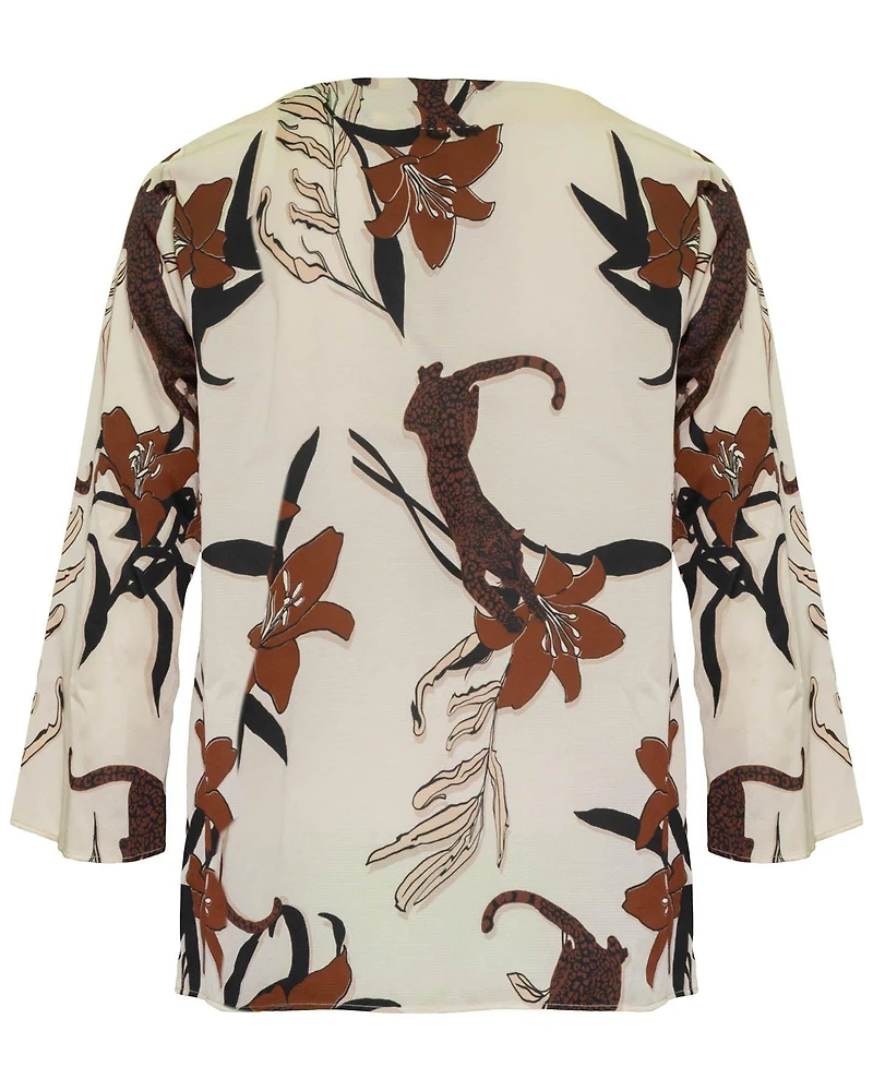 Playful Leopard Florals Top